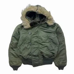 アルファ N-2B フライトジャケット メンズ M オリーブグリーン ファーフード ミリタリー 防寒アウター