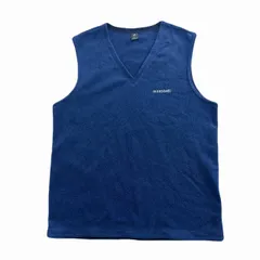 モンベル フリースベスト メンズ XL ブルー ネイビー Vネック CLIMAPLUS クリマプラス インナー 青 紺