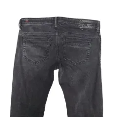 DIESEL x adidas ブラックデニム ロックシーク デニムパンツ