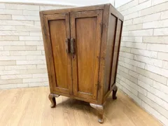 ◆和製ヴィンテージ 書類棚 チェスト キャビネット 木製 レトロ 収納棚 古家具 和モダン 両開き 書類整理 (畑1367)