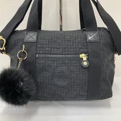 9288　KIPLING キプリング　2way　ショルダーバッグ　ハンドバッグ　トートバッグ　チャーム付き　ブラック　黒　モンキー　ゴリラ　軽量　レディース　ポケット多数　ゴールド金具