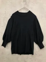SLY スライ 039FAN70-5610 パフスリーブ ハイネック ニット セーター sizeF/黒 ■■ レディース