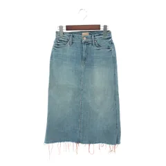 mother マザー デニムスカート/THE SWOONER　STRAIGHT　 サイズ:23 A　FRAY　SKIRT    ブルー レディース / 241005007228のサムネイル