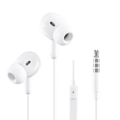 イヤホン 3.5mm有線 イヤフォン いやほん イヤホンマイク HiFi マイク付き スマートフォン 通話対応イヤフォン 通勤 ステレオイヤホン 音量調整 騒音低減 通話対応スマホ/PC 多機種対応 (ホワイト)