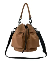 【在庫セール】撥水加工 巾着型 軽量 バッグ ショルダー ナイロン 手提げ 通勤 2WAY 通学 レディース 旅行 [1/2plus] 7色