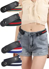 【人気商品】共用 男女 バックルなし ノーバックル ベルト メンズ レディース 【４本セット】ゴムベルト [ec-drive]