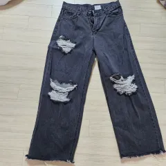 ブラック デニム ダメージデニム ズボン Mサイズ