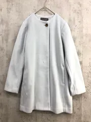 新品 A DAY IN THE LIFE アデイインザライフ 6325-699-0385-7150 ノーカラー コート size38/ライトブルー ◆■ レディース