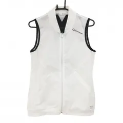 テーラーメイド アウターベスト 白×黒 肩ロゴ  レディース O ゴルフウェア TaylorMade