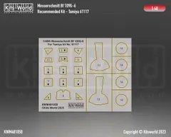 Kitsworld KWM481050 1/48 1:48 scale Canopy/Wheel Mask Set  Messerschmitt Bf 109G-6 (Tamiya 61117).