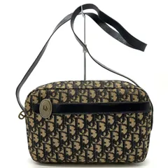 Christian Dior クリスチャンディオール トロッター ショルダーバッグ ヴィンテージ キャンバス ブラウン レディース