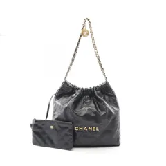 シャネル CHANEL ショルダーバッグ マトラッセ シャネル22 スモール ブラック レザー CHANEL22 マトラッセ チェーンショルダー レディース Used Aのサムネイル