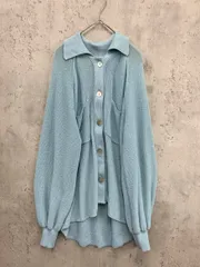 SeaRoomlynn シールームリン 001111467 リネン シアーニット シャツ sizeF/水色 ■■ レディース