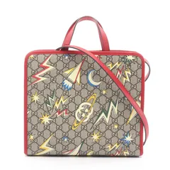 グッチ GUCCI トートバッグ CHILDRENS チルドレンズ GGスプリーム 630542 レッド/ベージュ PVCコーティングキャンバス レザー チルドレンズ トートバッグ レディース