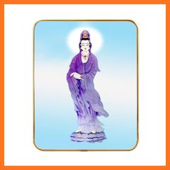 [Brand New] Buddhist Painting, Kannon Bodhisattva Image, Kannon Amulet, Fine Art (12.5cm x 17.5cm x 1.3cm) (Color: Kannon Image) 1
