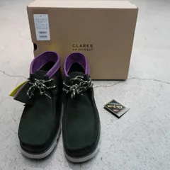 美品 Clarks クラークス CLARKS GORETEX Wallabee 2.0 GTX ワラビー ゴアテックス スニーカー シューズ グリーン系 US9 JP 26.5 415Q★4