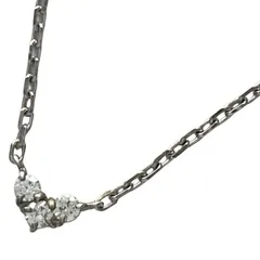 4℃(ヨンドシー) ネックレス美品  - シルバー×ダイヤモンド	 ハート