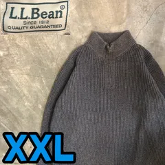T7526 L.L.Bean ハーフジップ　ニット　コットン　古着