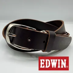 送料込 カジュアルベルト サイズフリー 大特価 EDWIN エドウィン 本革ベルト ダークブラウン 022020 牛革 メンズベルト 男性用ベルト レディースベルト 女性用ベルト 1枚革