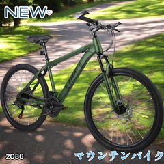 2086 マウンテンバイク カーキ 26インチ シマノ製 21段変速 ライト