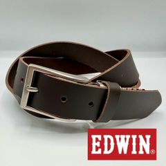 송료 포함 캐주얼 벨트 사이즈 프리 대특가 EDWIN 에드윈 가죽 벨트 다크 브라운 022040 소가죽 남성 벨트 남성용 벨트 여성용 벨트 여성용 벨트 1 장 가죽