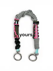 mini strap URBAN04 パラコード ストラップ カーキ ピンク