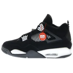 NIKE (ナイキ) AIR JORDAN 4 RETRO WHITE THUNDER エアジョーダン4 レトロ ホワイトサンダー ハイカットスニーカー ブラック US11/29cm FQ8138-001