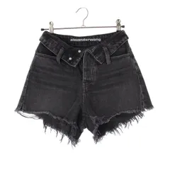 アレキサンダーワン コットン カットオフ デニム  ショートパンツ ボトムス ブラック 24【中古】