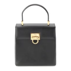 サルヴァトーレフェラガモ レザー ガンチーニ 2way ハンドバッグ ブラック【中古】