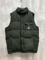 FIDELITY フィデリティ リバーシブル フェザー ダウンベスト sizeM/ブラック/カーキ ◆■ メンズ