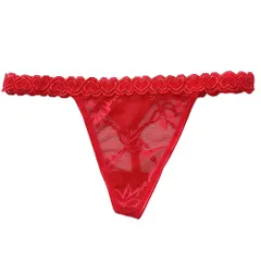 Tバック レディース ハート ゴム紐 透ける レース ショーツ タンガ ストレッチ 透け感 ハートウエスト 可愛い セクシー プチプラ 美尻 8811b