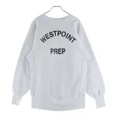 CHAMPION (チャンピオン) 90S VINTAGE REVERSE WEAVE WESTPOINT PREP ヴィンテージ リバースウェーブ 刺繍タグ プリント クルーネック スウェットトレーナー グレー