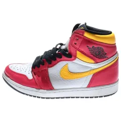 NIKE (ナイキ) AIR JORDAN 1 RETRO HIGH OG LIGHT FUSION RED エアジョーダン1 ライトフュージョン ハイカットスニーカー ピンク/イエロー US9/27cm 555088-603