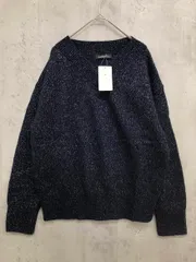新品 green label relaxing グリーンレーベルリラクシング 3613-105-1928-7900 ラメ Vネック ニット セーター sizeF/紺 ■■ レディース