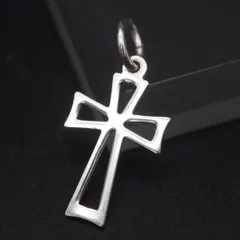 M867 ヴィンテージ ペンダント トップ クロス デザイン シルバー チャーム ヘッド