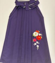九重 卒業袴 ピンク ショキピン ワイン 花柄刺繍 菊 88cm レンタル処分 