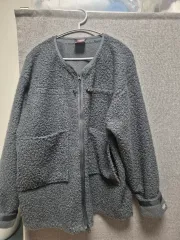 ナイキ ボア フリース ジップアップ ジャケット グレー