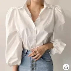 (未使用) レディース バルーン袖 シャツ