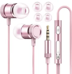 イヤホン 有線 3.5mm HIFI音質 マイク付き 音量調整 リモコン付き コンパクト ノイズ遮断 重低音 通話可能 高遮音性 音漏れ防止 テレワーク 在宅勤務 会議