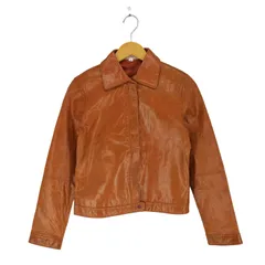 ミッシェルクラン MICHEL KLEIN MK Colection pigskin レザー比翼ブルゾン レディース JPN：38 