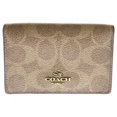 COACH (コーチ) 二つ折り シグネチャーキャンバス ビジネスカードケース ブラウン 33068 B4NQ4