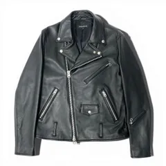 61b4  JACKROSE ジャックローズ ラムレザー ダブルライダースジャケット サイズ5 XL ブラック 羊革 シープスキン バイカーt18r