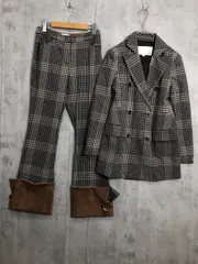美品 ALL COMES FROM NOTHING オールカムズフロムナッシング チェック セットアップ sizeS/ブラウン系 ◇■◎レディース