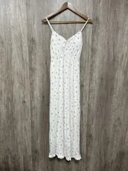 gelato pique ジェラートピケ リトルローズ柄カップインキャミワンピース ワンピース ルームウェア sizeF/白ｘ水色 ■◆ レディース