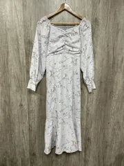 MAJESTIC LEGON マジェスティックレゴン 花柄 ロング Aライン ワンピース sizeM/ラベンダー ■◇ レディース