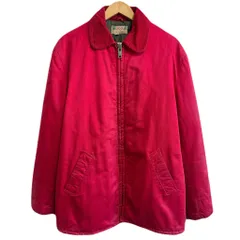 SOO ハンティング ジャケット 中綿ジャケット キルティングライニング 襟コーデュロイ 赤 レッド サイズ42 No.M383