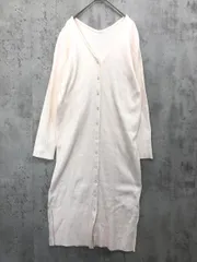 BEAUTY & YOUTH ビューティ&ユース ユナイテッドアローズ リブフロント ボタン マキシ 2WAY ワンピース 白 ◇■ レディース