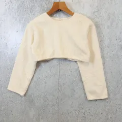 Ray BEAMS レイビームス プルオーバー アームホール シャギー ショート丈 レイヤードスタイル ホワイト ◇〇☆