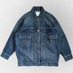 【アメリカンラグシー】ルーズフィットデニムジャケット　日本製　インディゴブルー　36サイズ　レディース　たっぷり　大きめ　ビッグシルエット
