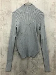 展示品■ZARA ザラ 切替デザイン リブ 長袖 タートルネック ニット セーター sizeS/水色 ◇■ レディース